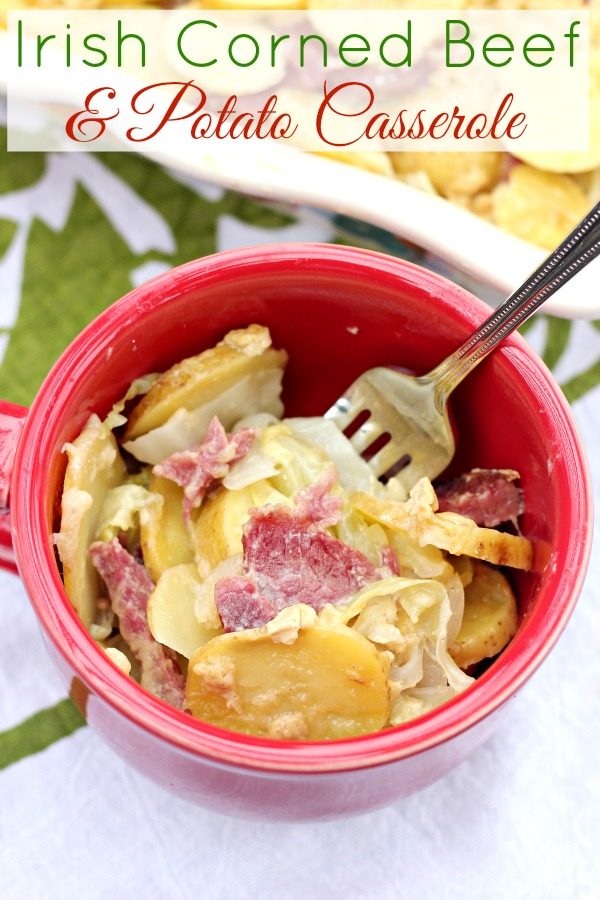 Irish Corned Beef and Potato Casserole - perfect for St. Patrick's Day dinner!