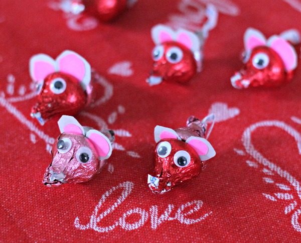 Chocolate Mice Valentine Craft