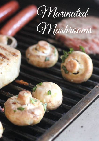 Marinated Mushrooms cooked on the grill
