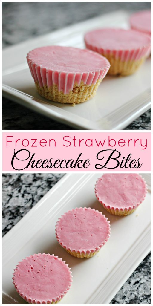 Frozen Strawberry Cheesecake Bites