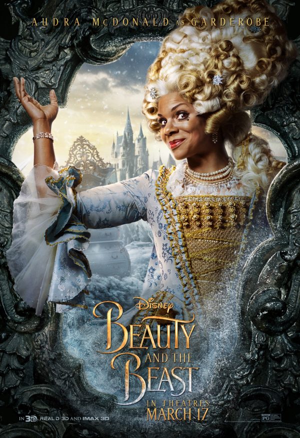Audra McDonald as Garderobe in Beauty and the Beast
