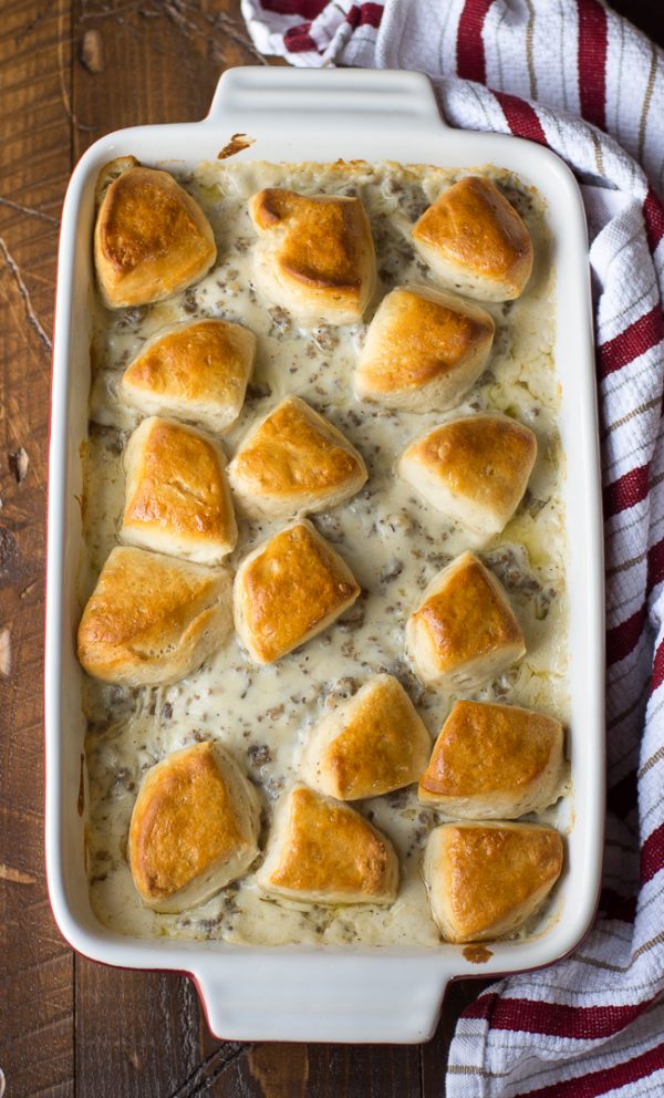 Biscuits and Gravy Casserole from Dear Crissy