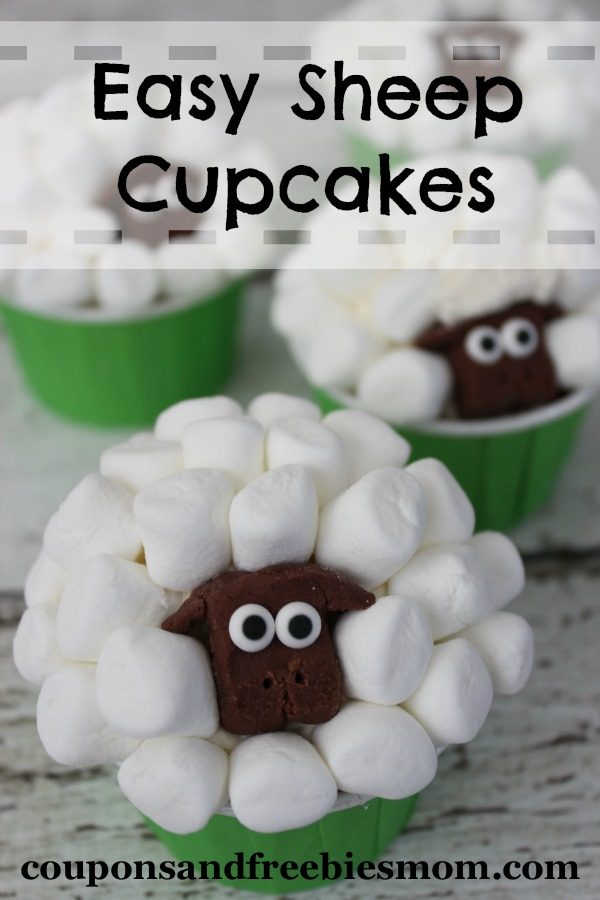 Easy Sheep Cupcakes from Coupons and Freebies Mom