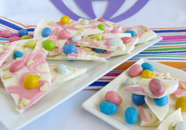 Macadamia Nut Easter Candy Bark from Woman of Many Roles