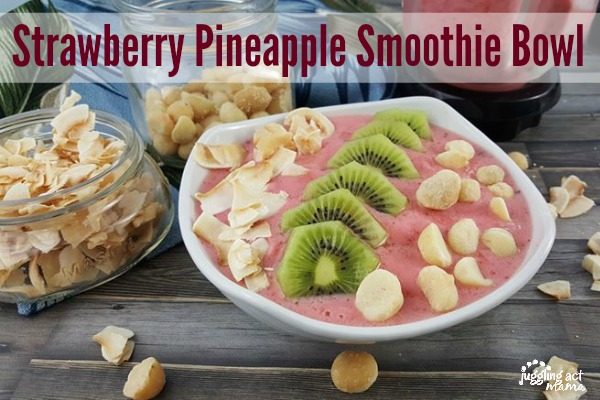 Strawberry Pineapple Smoothie Bowl from Juggling Act Mama