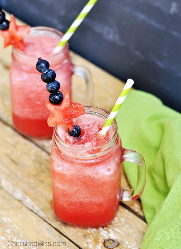 Salted Watermelon Slushies from Cherished Bliss