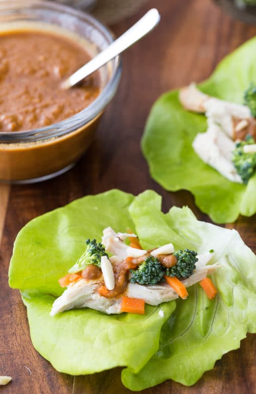 Thai Chicken Lettuce Wraps from The Bewitchin Kitchen