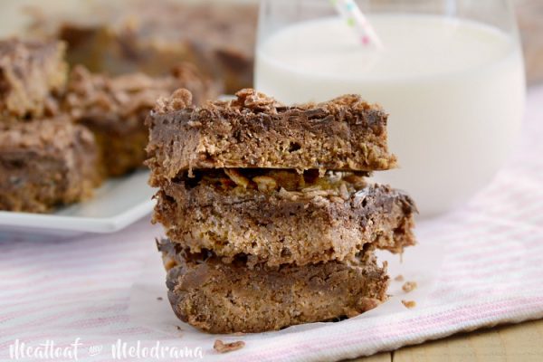 No Bake Chocolate Peanut Butter Cereal Bars from Meatloaf and Melodrama