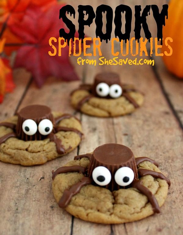 Halloween Spider Cookies from She Saved
