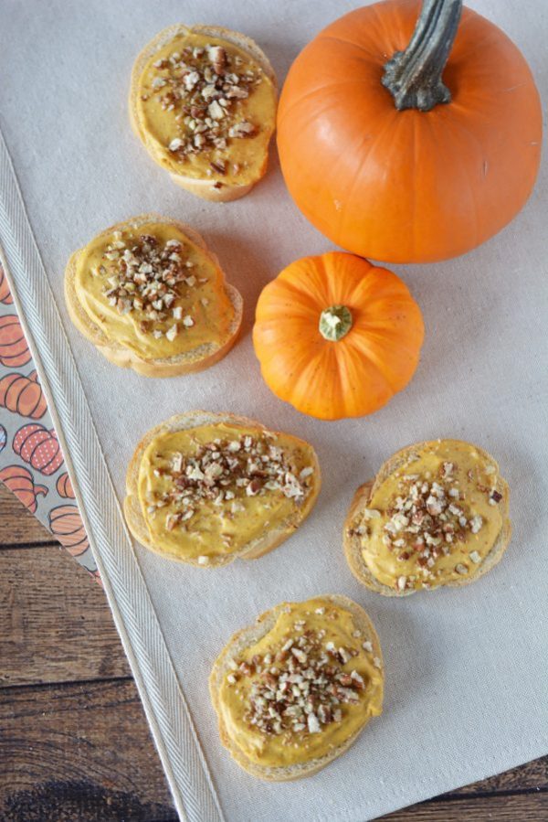 Pumpkin Cream Cheese Pecan Appetizers from This Mama Loves