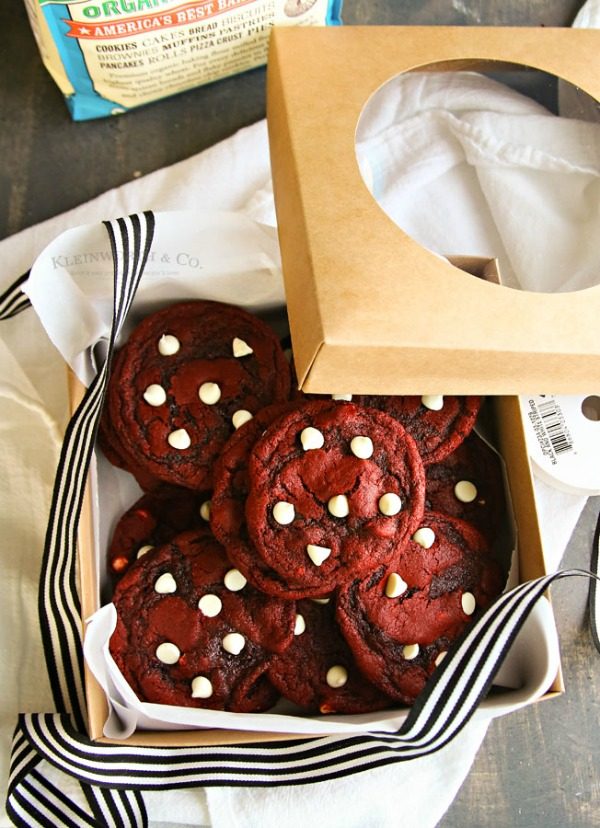 Red Velvet White Chocolate Chip Cookies from Kleinworth and Co.