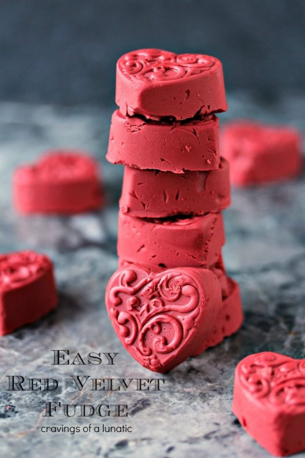 Easy Red Velvet Fudge from Cravings of a Lunatic