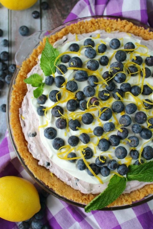 Creamy Blueberry Pie from Delightful E Made