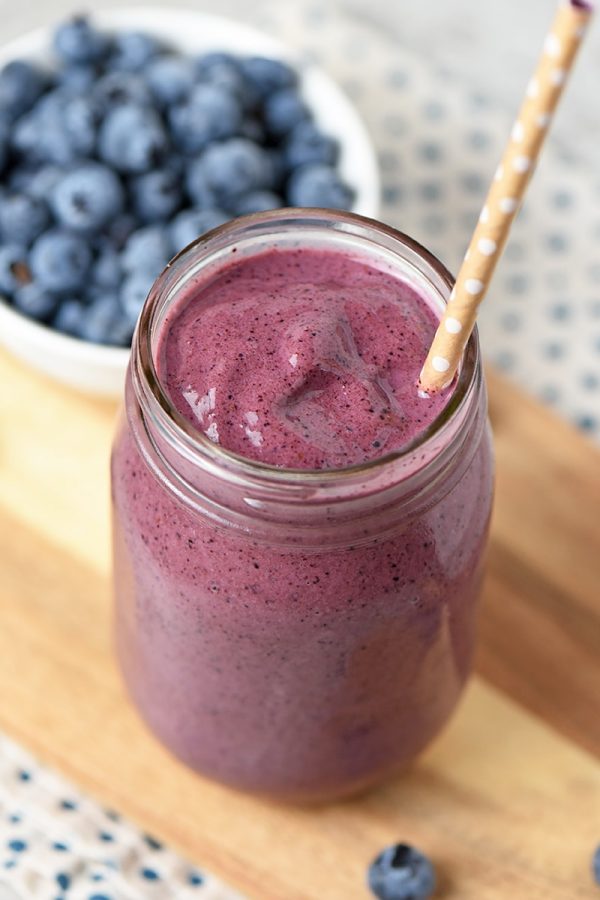 Blueberry Spinach Smoothie recipe from Adventures of Mel