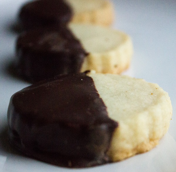 Chocolate Dipped Shortbread Cookies #HolidayBaking #shop