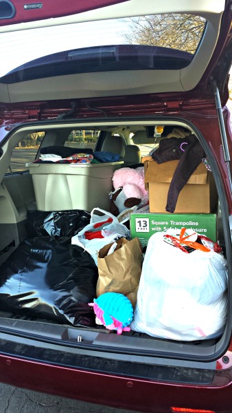 Using the 2014 Toyota Sienna to collect Donation Items