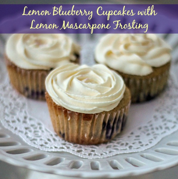 Lemon Blueberry Cupcakes with Lemon Mascarpone Frosting