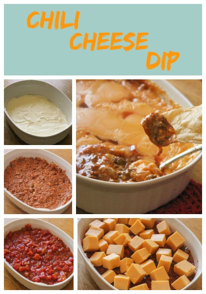 Chili Cheese Dip for an easy appetizer, or even dinner!
