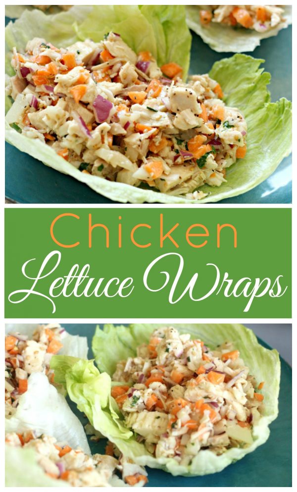 Easy Chicken Lettuce Wraps that remind me a lot of P.F. Chang's Lettuce Wraps