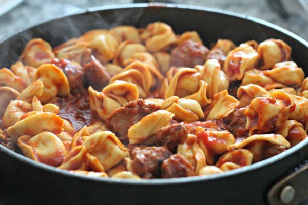 Tortellini and Sausage Skillet