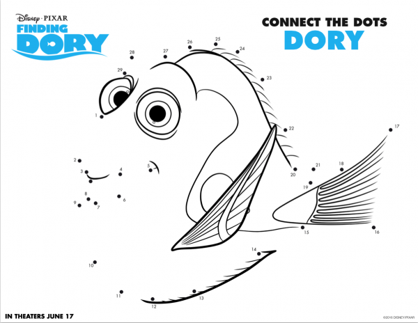 Finding Dory Coloring Pages and Activity Sheets