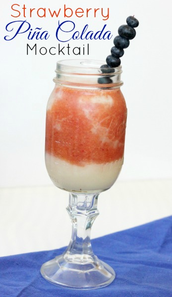 Strawberry Pina Colada: a Patriotic Mocktail