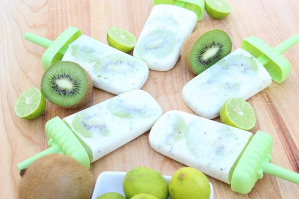 Creamy Kiwi Key Lime Popsicles
