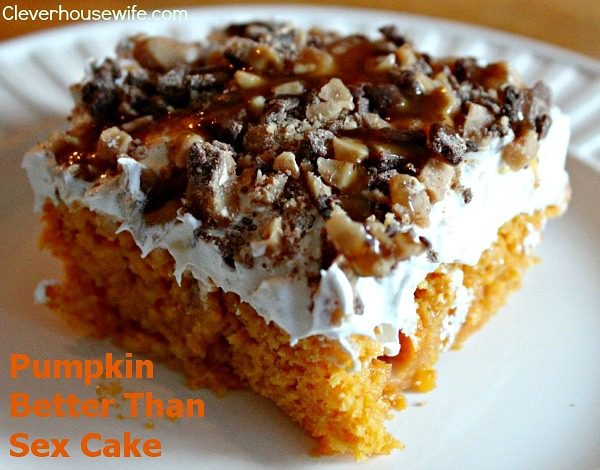 Pumpkin Better than Sex Cake from Clever Housewife