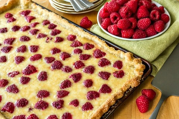 Raspberry Buttermilk Slab Pie from Must Have Mom