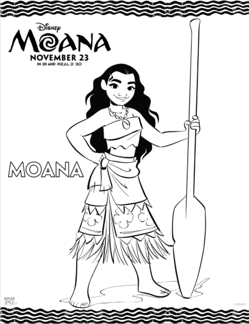 Free printable Moana coloring pages