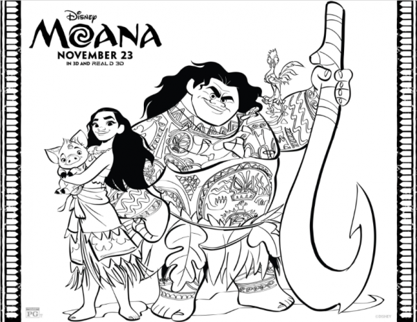 Free printable Moana Coloring Pages