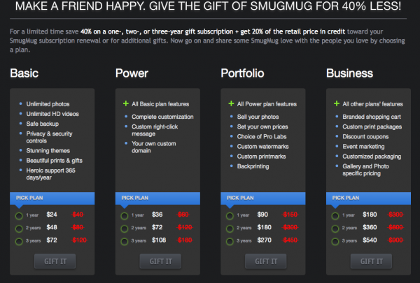 Holiday Photo Gifts from SmugMug