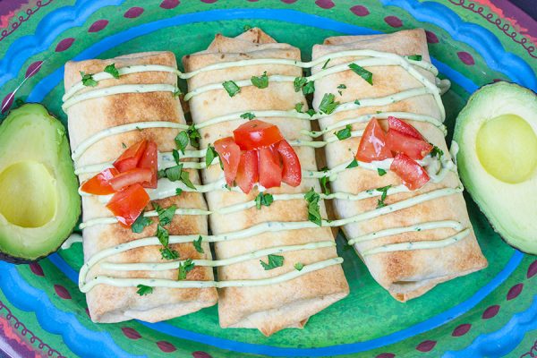 Baked Chicken Chimichangas from Don't Sweat the Recipe