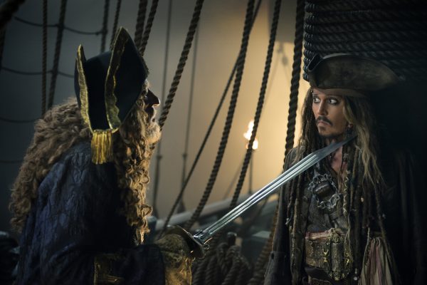 Geoffrey Rush as Barbossa in Pirates of the Caribbean