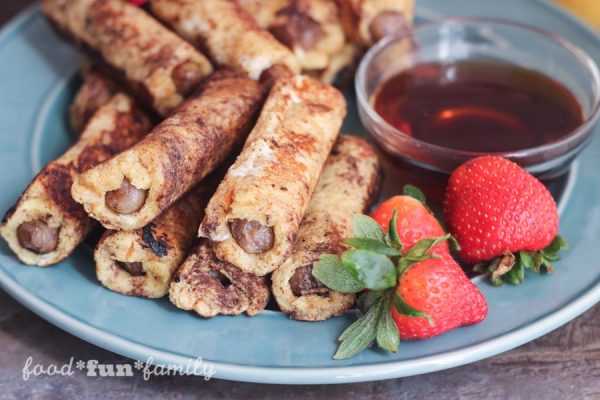 French Toast Wrapped Sausage Dippers from Food Fun Family
