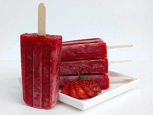 Strawberry Paletas from The Black Peppercorn