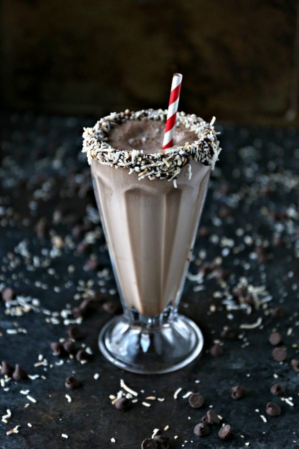 Chocolate Coconut Milkshake from Cravings of a Lunatic