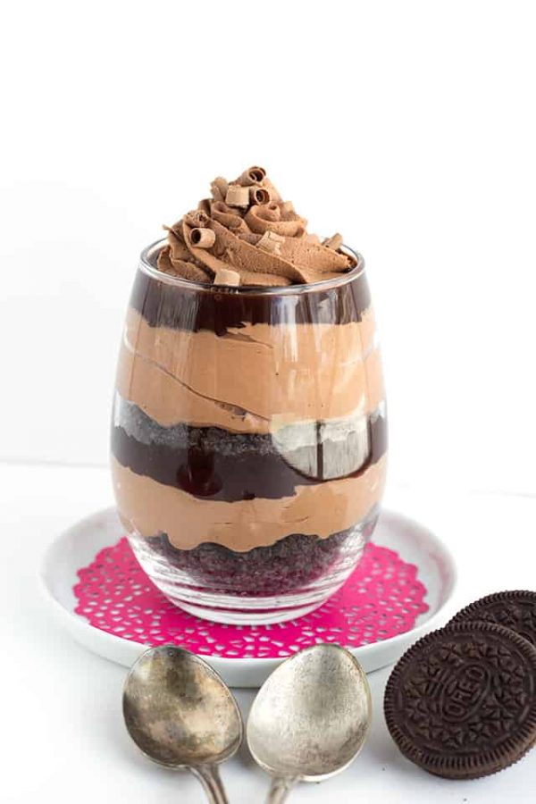 Chocolate Trifles for Two from Cookie Dough and Oven Mitt