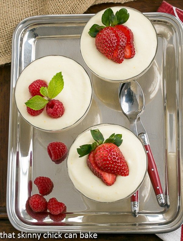 White Chocolate Mousse with Frangelico from That Skinny Chick Can Bake