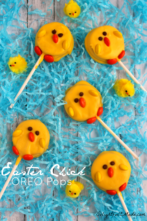 Easter Chick Oreo Pops from Delightul E Made
