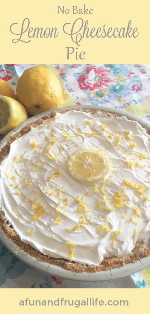 No Bake Lemon Cheesecake Pie from A Fun and Frugal Life